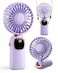 coldSky Portable Handheld Fan 4000mAh Battery Operated 3 in 1 Multifunction Personal Travel Fans with Digital Display 90 Foldable Desk Fan with Base 5 Speed Lash Fan for MakeupCommuteOffice