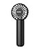 Coohea Mini Handheld Fan Small Cute Design 3 Powerful Speeds USB Rechargeable Battery Operated Personal Portable Fan with Base Lanyard for Eyelash Makeup Travel Beach Office Desk Black