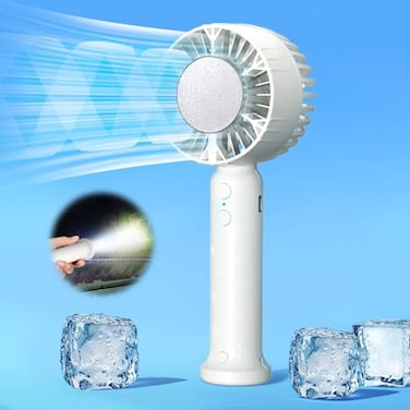 WHOLEV Portable Cooling Fan with Refrigeration Mode Handheld Fan that Blows Cold Air 3 Speed Cooling Plate with Rechargeable Battery and Quick Cool Down for Outdoor Travel Camping Working