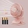 Shinebella AA Battery Powered Clip on Fan with 4Speed 5 Small Desk Fan with Aroma Function USB Powered 360Rotation Ultra Quiet for Golf Cart Stroller BedroomCarBatteries Not Included