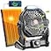 Drchop Solar Powered FanMax 40H RuntimeRechargeable Solar Camping Fans Led Lantern8inch Portable Fan with Solar PanelBattery Operated Powered Outdoor Tent Fans for Camping Essentials Accessories