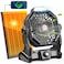 Drchop Solar Powered FanMax 40H RuntimeRechargeable Solar Camping Fans Led Lantern8inch Portable Fan with Solar PanelBattery Operated Powered Outdoor Tent Fans for Camping Essentials Accessories