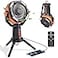 MORIKO Table Fans Tripod 20000mAh Rechargeable Battery Operated Portable Tent Fan with LED Lantern Remote Control Hook 270 Pivot Stepless SpeedIdeal for Camping Picnic Barbecue Jobsite