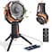 MORIKO Table Fans Tripod 20000mAh Rechargeable Battery Operated Portable Tent Fan with LED Lantern Remote Control Hook 270 Pivot Stepless SpeedIdeal for Camping Picnic Barbecue Jobsite