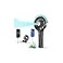 WITHOUSE 6000mAh Portable Handheld Misting Fan as Backup Power 50ml XL Water Tank 20H Runtime 3 Speeds 180 Foldable Rechargeable Mist Fan for Travel Outdoors Makeup Black