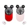 DecoLife Cute Handheld Mini USB Fan Rechargeable Portable Fan 3 Adjustable Speeds and Wearable Accessories Pocket Size for Indoor Or Outdoor Activities 2 Pack RedPink