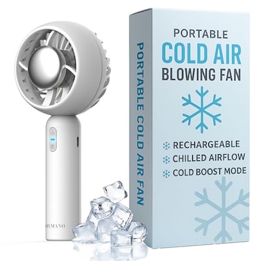 Formano Cold Air Portable Cooling AC Handheld Fans The GENUINE Rechargeable Portable Ice Cooling Refrigerating Pad Handheld Cooling Fan That Blows Cold Air