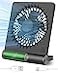 Tevelecin Small Desk FanRechargeable USB Fan Battery OperatedUltra Quiet Strong Wind 3 Speeds Travel Fans