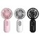 VanSmaGo Portable Mini Fan 3pack Handheld Personal Small Fan with 3speed for Travel USB Rechargeable Battery Operated Eyelash Fan BlackWhitePink