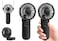 VanSmaGo 2packs Portable Handheld Fan Personal Hand Held Fan for Travel Foldable Eyelash Neck Fan with Digital Display Lanyard 5 Speeds 180 Adjustable 312h Working Time Rechargeable Battery Operated