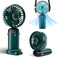 Aucoofany Portable Handheld Fan 12 hours Upgrade 3200mAh Mini Fan Handheld with LED Display 90 Foldable 5 Speed WindHand HeldNeckDesk 3 in 1 Hand Held Fans Makeup Fans for Women Green