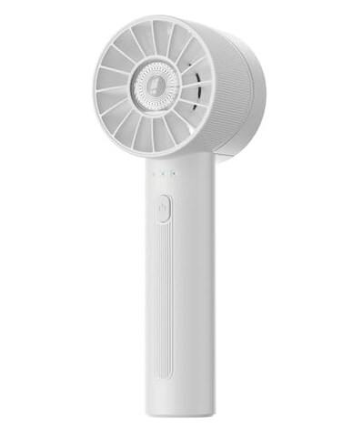 Coolwill Portable Mini Handheld Turbo Fan 4 Speed High Velocity Personal Cooling Device Max 16H Rechargeable Purse Travel Essential for VacationBeachTrip White