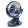 PureHome Portable Clip Fan Battery Operated3 Speeds USB Rechargeable Mini Table Fan with Strong Airflow360Rotation Ultra Quiet Personal Desk Fan for Home Office Bedroom Dorm Stroller Camping DeepBlue