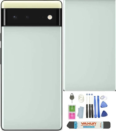 XBC-TECH XBCTECH Pixel 6 Back Glass Replacement for Google Pixel 6 5G Back Cover Glass Housing Door with PreInstalled Tape Tools Sorta SeafoamNot Suitable for Pixel 6 Pro