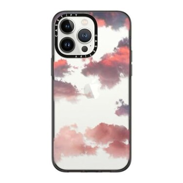 CASETiFY Compact iPhone 14 Pro Max Case 4 ft 2X Military Grade Drop ProtectionSlimLightweight Clouds Red Clear Black