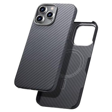GESIHOPY Aramid Fiber for iPhone 16 Pro CaseCompatible with MagnetSlim Light Case for iPhone 16 Pro Touch Feeling BlackGreyTwill