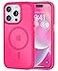 MOCCA Strong Magnetic for iPhone 14 Pro Case Compatible with Magsafe13FT Military Drop Protection Slim Translucent Matte Shockproof Case for iPhone 14 Pro Phone Case 61 Hot Pink