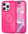 MOCCA Strong Magnetic for iPhone 14 Pro Case Compatible with Magsafe13FT Military Drop Protection Slim Translucent Matte Shockproof Case for iPhone 14 Pro Phone Case 61 Hot Pink