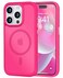 MOCCA Strong Magnetic for iPhone 14 Pro Case Compatible with Magsafe13FT Military Drop Protection Slim Translucent Matte Shockproof Case for iPhone 14 Pro Phone Case 61 Hot Pink