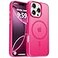 MOCCA Strong Magnetic for iPhone 16 Pro Phone Case Compatible with Magsafe16FT MilGrade Drop Protection Slim Thin Translucent Matte Protective Cover Case for iPhone 16 Pro Case Hot Pink