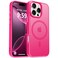 MOCCA Strong Magnetic for iPhone 16 Pro Phone Case Compatible with Magsafe16FT MilGrade Drop Protection Slim Thin Translucent Matte Protective Cover Case for iPhone 16 Pro Case Hot Pink