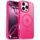 MOCCA Strong Magnetic for iPhone 16 Pro Phone Case Compatible with Magsafe16FT MilGrade Drop Protection Slim Thin Translucent Matte Protective Cover Case for iPhone 16 Pro Case Hot Pink