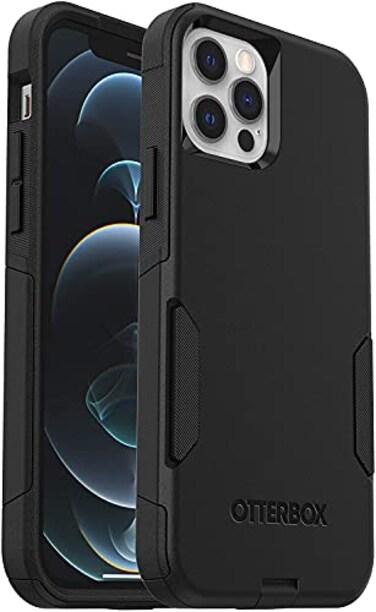 OtterBox Commuter Case for iPhone 12 iPhone 12 Pro Shockproof Drop Proof Rugged Protective Case 3X Tested to Military Standard Antimicrobial Protection Black