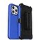 OtterBox iPhone 14 Pro ONLY Defender Series Case RAIN Check Blue Rugged Durable with Port Protection Includes Holster Clip Kickstand