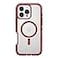 OtterBox iPhone 16 Pro Max Defender Series XT Clear Case Brick Red Clear Tough Rugged Durable iPhone Case Snaps on MagSafe PressureFitted DualLayer iPhone Case