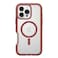 OtterBox iPhone 16 Pro Max Defender Series XT Clear Case Brick Red Clear Tough Rugged Durable iPhone Case Snaps on MagSafe PressureFitted DualLayer iPhone Case