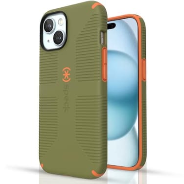 Speck MagSafe Case for iPhone 15 Plus Drop Camera Protection SoftTouch Secure Grip Wireless Charging Compatible 67 Inch iPhone 14 Plus Compatible Grip Green
