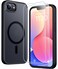 SPIDERCASE for iPhone 16e CaseiPhone 17e Case Magnetic Translucent Matte Case with 2PCS Tempered Glass Screen Protector Slim Phone Case for iPhone 16e17e 61 Black