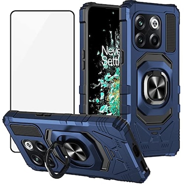 Ailiber for OnePlus 10T 5G Case One Plus 10T 5G Phone Case with Screen Protector Ring Kickstand for Magnetic Car Mount Military Grade Heavy Duty Shockproof Protective Hard Cover for One 10TBlue