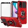 Ailiber for TCL ION VX Case with Screen Protector Tempered Glass Ring Kickstand for Magnetic Car Mount Military Grade Shockproof Protective Cover for TCL 40 ZT430WRed