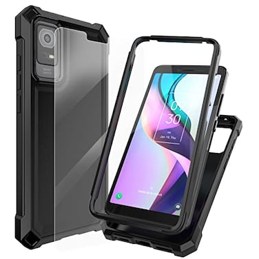 Ailiber for TCL ION XTCL ION V Case TCL IONX Phone Case with Screen Protector Tempered Glass Dual Layer Structure Protection Shockproof Corners TPU Bumper Protective Cover for TCL ION VBlack