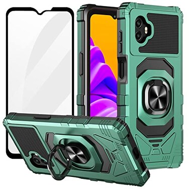 Ailiber Phone Case for XCover 6 Pro Samsung X Cover 6 Pro Case with Screen Protector Ring Kickstand for Magnetic Car Mount Heavy Duty Cover for Xcover 6 ProDark Green