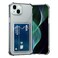 AKABEILA Case for iPhone 13 Clear Black Cute Phone Case Soft TPU Wallet Case Slim Bag Cover Shockproof with Card Slot Holder