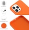 Amytor Designed for iPhone 14 Pro Max Case Silicone Ultra Slim Shockproof Phone Case with Soft AntiScratch Microfiber Lining Enhanced Camera Protection 67 inch Orange