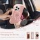 Amzfield Magnetic for iPhone 15 Pro Max Case Compatible with Magsafe Wavy Frame Cute Translucent Matte Hard Back Silicone Bumper Shockproof Phone Case for iPhone 15 Pro Max Women Girls Pink