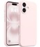 AOTESIER Magnetic for iPhone 16 Case Silicone Full Camera Protection Integrated Camera Control Button MagSafe Compatible AntiScratch Microfiber Lining Phone Case Chalk Pink