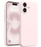 AOTESIER Magnetic for iPhone 16 Case Silicone Full Camera Protection Integrated Camera Control Button MagSafe Compatible AntiScratch Microfiber Lining Phone Case Chalk Pink