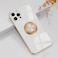 aowner Compatible with iPhone 12 Pro Max Ring Holder Case Shiny Plating Rose Gold Edge 360 Degree Rotation Kickstand for Women Girls Slim Soft Flexible TPU Protective Cover Case 67 Inch