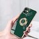 aowner Compatible with iPhone 12 Pro Max Ring Holder Case Shiny Plating Rose Gold Edge 360 Degree Rotation Kickstand for Women Girls Slim Soft Flexible TPU Protective Cover Case 67 Inch