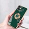 aowner Compatible with iPhone 12 Pro Max Ring Holder Case Shiny Plating Rose Gold Edge 360 Degree Rotation Kickstand for Women Girls Slim Soft Flexible TPU Protective Cover Case 67 Inch