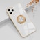 aowner Compatible with iPhone 12 Pro Max Ring Holder Case Shiny Plating Rose Gold Edge 360 Degree Rotation Kickstand for Women Girls Slim Soft Flexible TPU Protective Cover Case 67 Inch