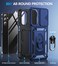 BaHaHoues for Samsung Galaxy A15 5G Case with Screen Protector Slide Camera Lens CoverBuiltin 360Rotate Magnetic Ring Stand Shockproof Protective Phone Case for Samsung A15 5G Case Blue