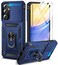 BaHaHoues for Samsung Galaxy A15 5G Case with Screen Protector Slide Camera Lens CoverBuiltin 360Rotate Magnetic Ring Stand Shockproof Protective Phone Case for Samsung A15 5G Case Blue