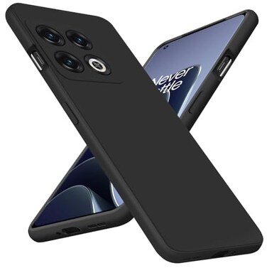 Bastmei Designed for OnePlus 10 Pro 5G Case Flexible TPU SiliconeSoft Interior Minimalist Phone Cases Camera Protection Shockproof AntiScratch Lightweight Matte Cover for OnePlus 10 Pro Black