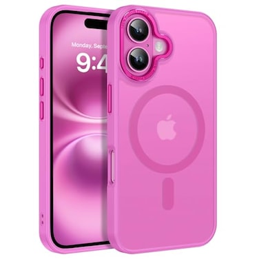 BENTOBEN Compatible with iPhone 16 Plus Case for Magnetic iPhone 16 Plus Phone Case Compatible with Magsafe Slim Translucent Matte Shockproof Bumper Drop Protection Girl Women Boy Cover New Pink
