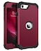 BENTOBEN for iPhone SE 2022 Case and iPhone SE 2020 Phone Case Heavy Duty 3 in 1 Full Body Rugged Shockproof Hybrid Hard PC Soft Rubber Bumper Protective Girls Women Boy Men Cover Wine RedBurgundy